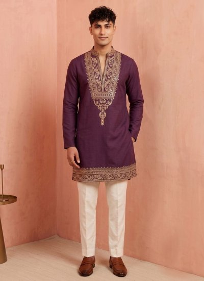 Purple Armani Kurta Pyjama