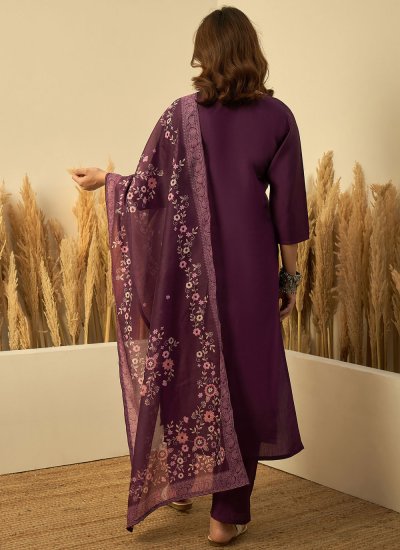 
                            Purple Color Pant Style Suit