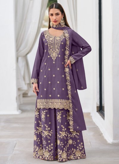 Purple Color Salwar Kameez