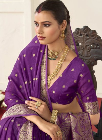 
                            Purple Festival Saree