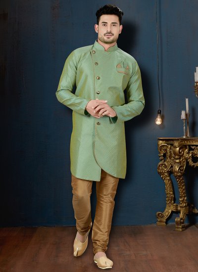 Rama Buttons Jacquard Indo Western