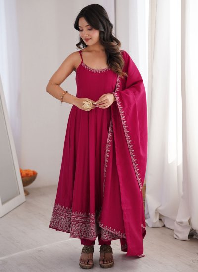 Rani Chanderi Silk Salwar Kameez