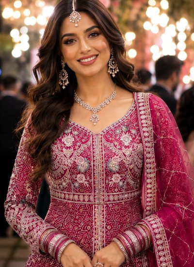 
                            Rani Embroidered Net Trendy Lehenga Choli
