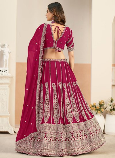 
                            Rani Engagement Faux Georgette Lehenga Choli