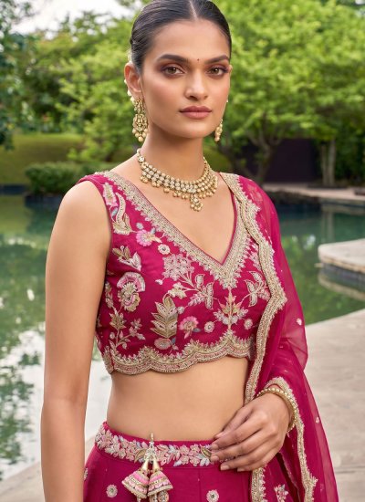 
                            Rani Sequins Reception Trendy Lehenga Choli
