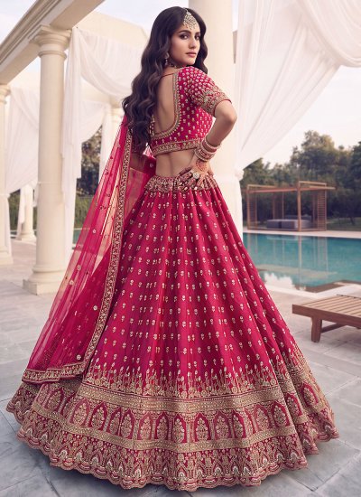 
                            Rani Silk Bridal Trendy Lehenga Choli