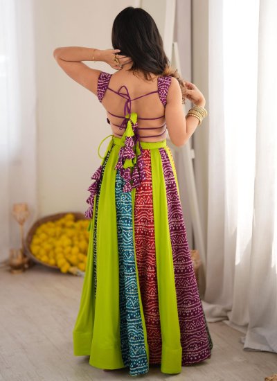 
                            Readymade Lehenga Choli Digital Print Rayon in Multi Colour