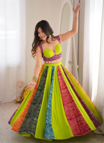 Readymade Lehenga Choli Digital Print Rayon in Multi Colour