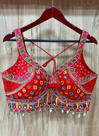 Red Silk Ceremonial Blouse