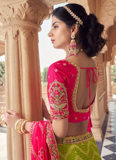 
                            Resplendent Print Viscose A Line Lehenga Choli