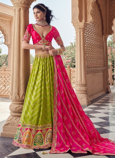 Resplendent Print Viscose A Line Lehenga Choli