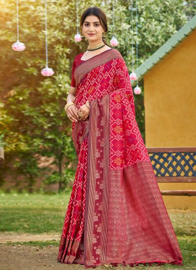Resplendent Silk Pink Trendy Saree