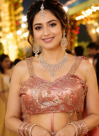 
                            Royal Fandy Peach Contemporary Saree