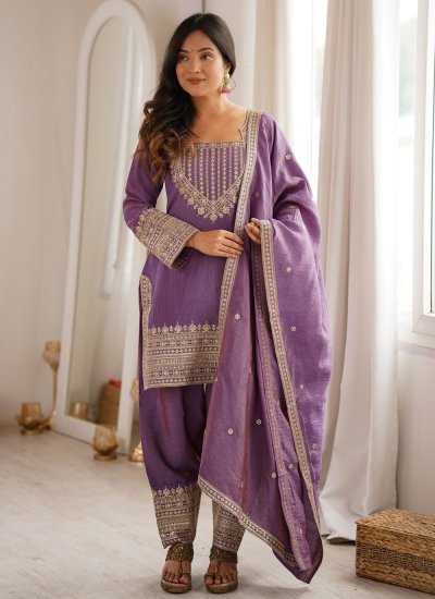 Royal Purple Ceremonial Salwar Suit
