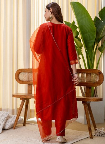 
                            Ruritanian Embroidered Rust Salwar Suit 