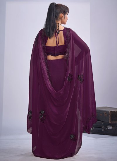 
                            Saree Fancy Fandy in Purple Colour