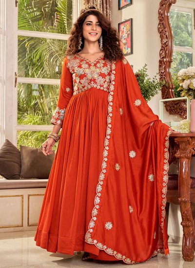 open lace back dress Designer Orange Kameez Salwar Pakistani Mehndi Dresses – Nameera by Farooq