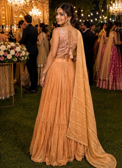 
                            Scintillating Tissue Designer Lehenga Choli