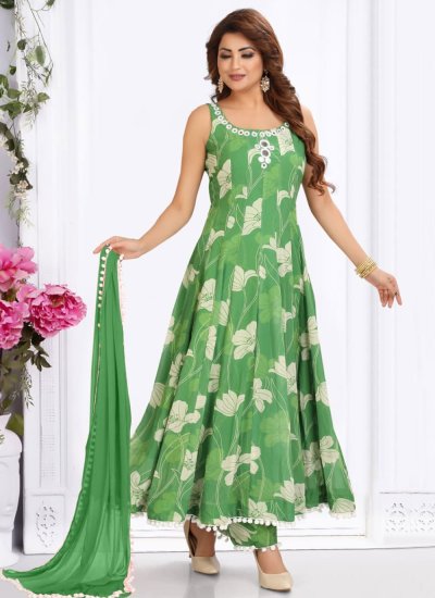 Sensible Floral Print Georgette Readymade Salwar Suit