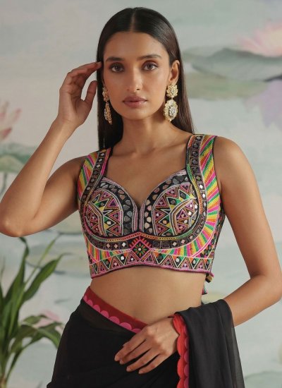 Silk Black Designer Blouse