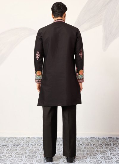 
                            Silk Black Kurta