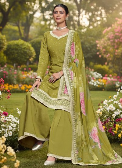 
                            Silk Green Salwar Kameez