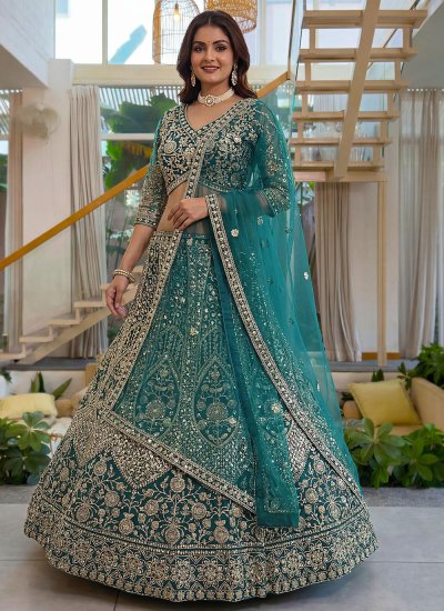 Simplistic Green Trendy Lehenga Choli