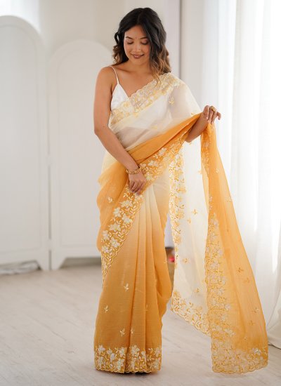 Sorcerous Yellow Classic Saree