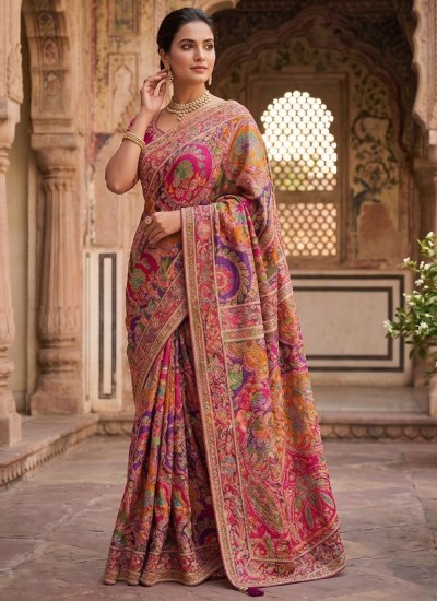 Splendid Faux Crepe Fancy Multi Colour Saree