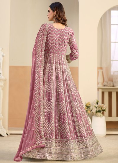 
                            Strange Faux Georgette Embroidered Anarkali Salwar Kameez