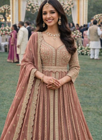 
                            Strange Peach Lehenga Choli