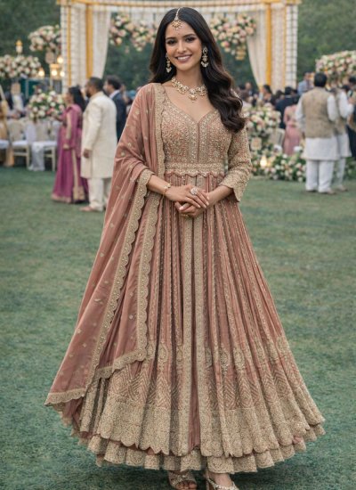 Strange Peach Lehenga Choli