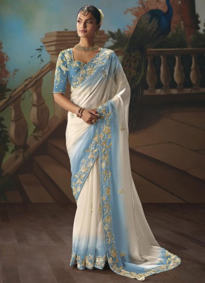 Stupendous Thread Work Ceremonial Traditional Saree