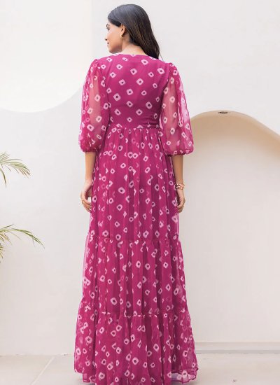 
                            Suave Digital Print Party Trendy Gown