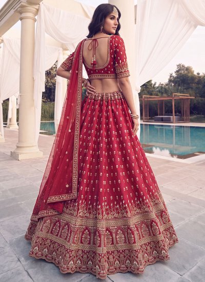 
                            Sumptuous Red Designer Lehenga Choli