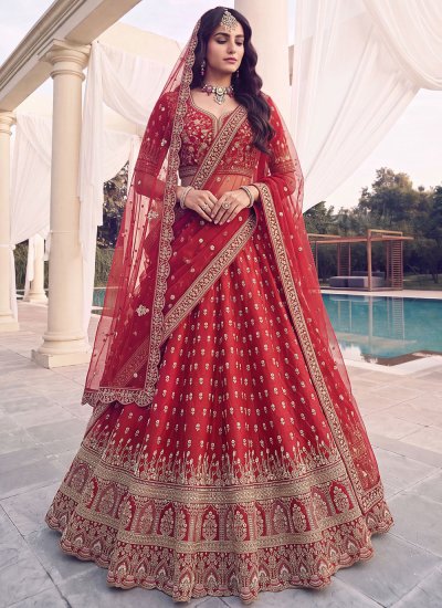 Sumptuous Red Designer Lehenga Choli
