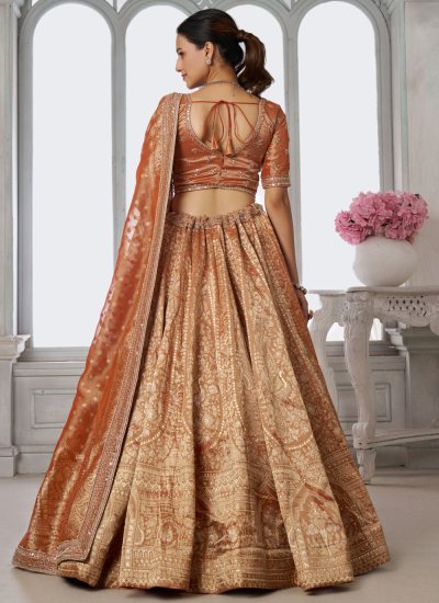 
                            Superb Embroidered Kanjivaram Silk Designer Lehenga Choli