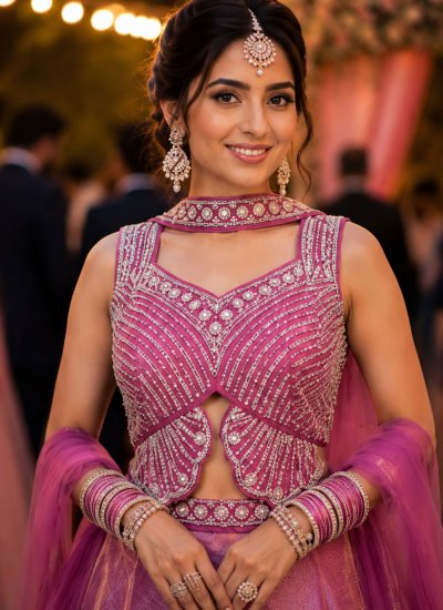 
                            Superb Pink Readymade Lehenga Choli