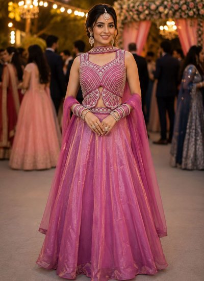 Superb Pink Readymade Lehenga Choli