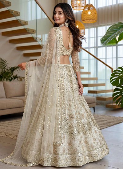 
                            Surpassing Off White Sangeet Lehenga Choli