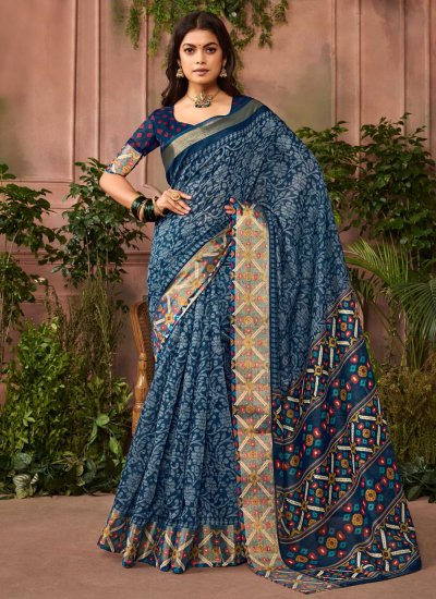Teal Casual Classic Saree