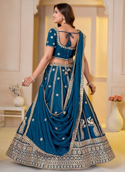 
                            Teal Ceremonial Designer Lehenga Choli