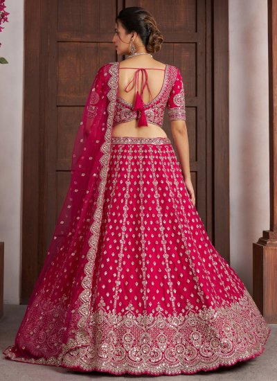 
                            Topnotch Net Resham Trendy Lehenga Choli