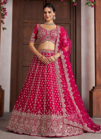 Topnotch Net Resham Trendy Lehenga Choli