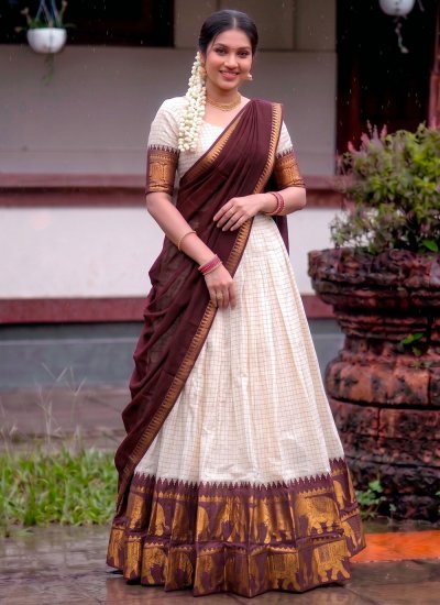 Unique Poly Cotton Weaving Designer Lehenga Choli