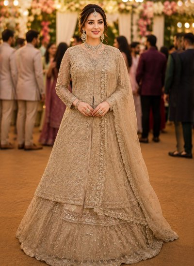 Viscose Lehenga Choli in Beige Colour
