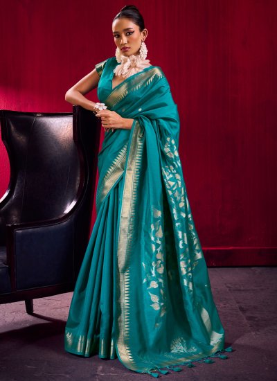 Vivacious Linen Weaving Trendy Saree