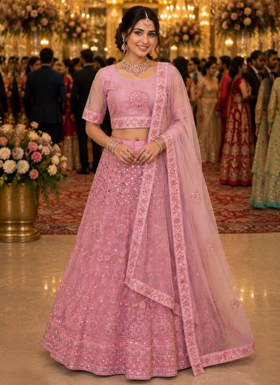 Vivid Pink Designer Lehenga Choli