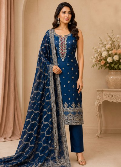 Voguish Silk Wedding Pant Style Suit
