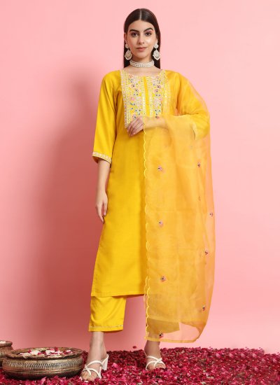 Yellow Color Salwar Kameez